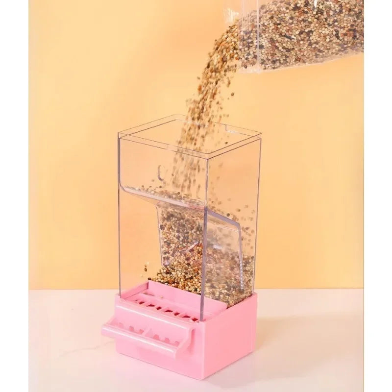 Automatic Bird Feeder with Husk Separation & Anti-Spill Design for Parrots