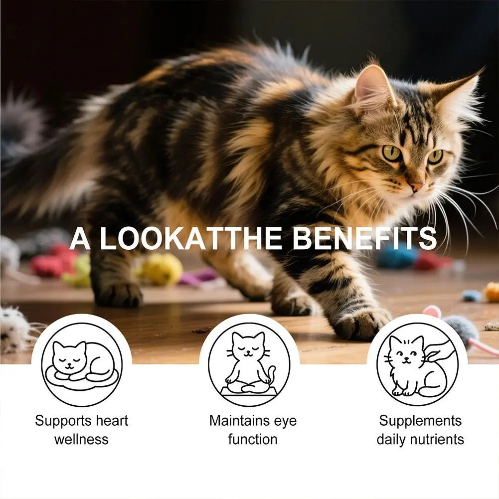 Taurine Powder Supplement for Cats – Heart, Vision & Immune Support (200g) | Ships from CN