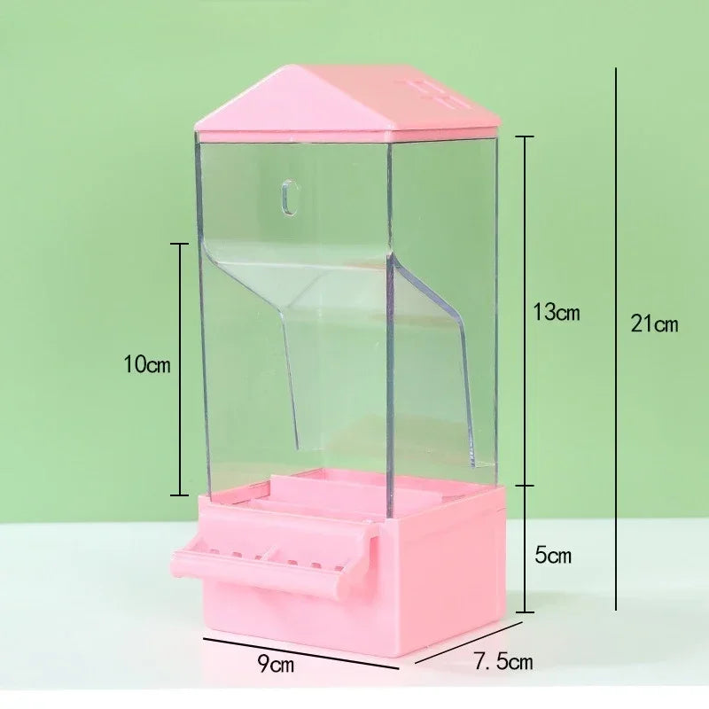 Automatic Bird Feeder with Husk Separation & Anti-Spill Design for Parrots