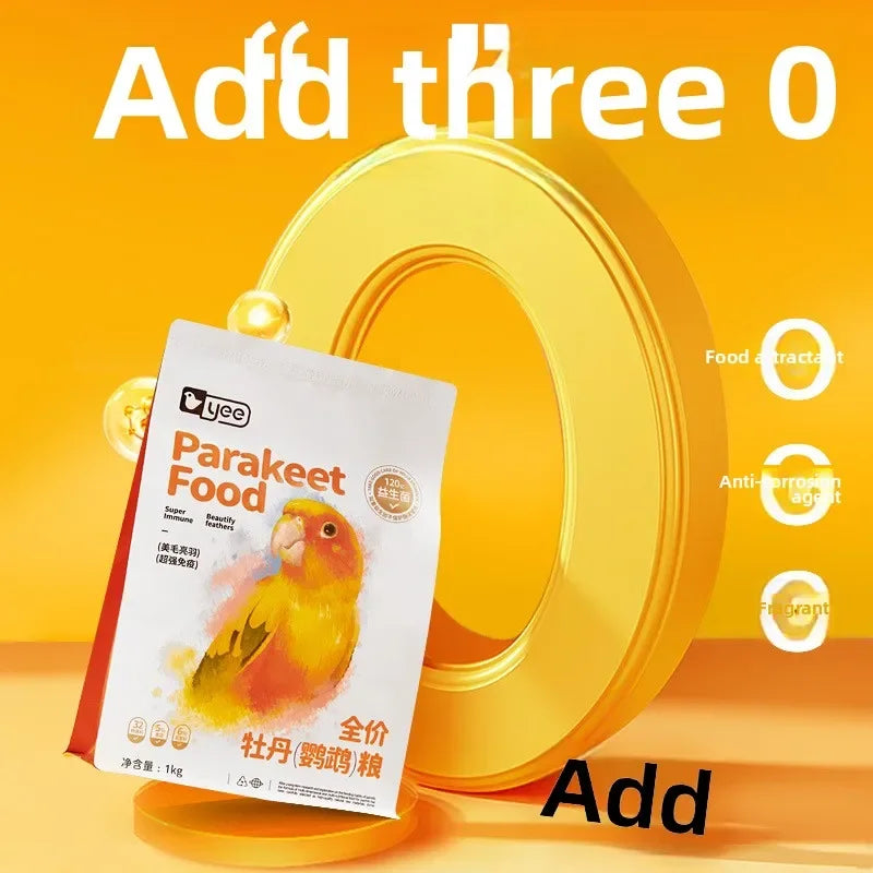 YEE Lovebird & Parrot Food – Nutrient-Rich Pellets with Canary Seeds & Dried Fruits