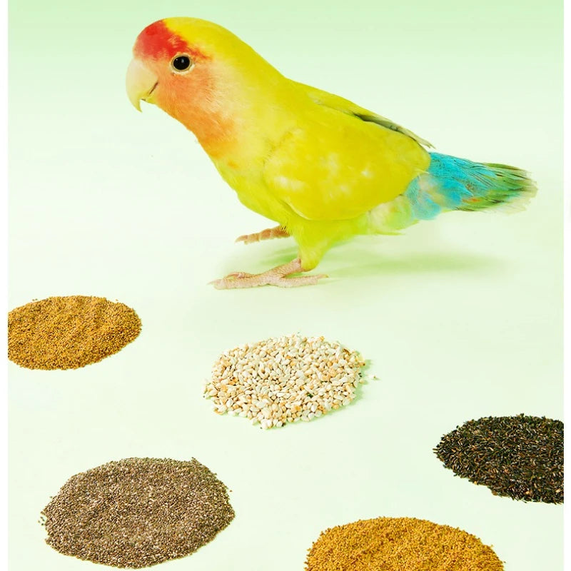 YEE Lovebird & Parrot Food – Nutrient-Rich Pellets with Canary Seeds & Dried Fruits