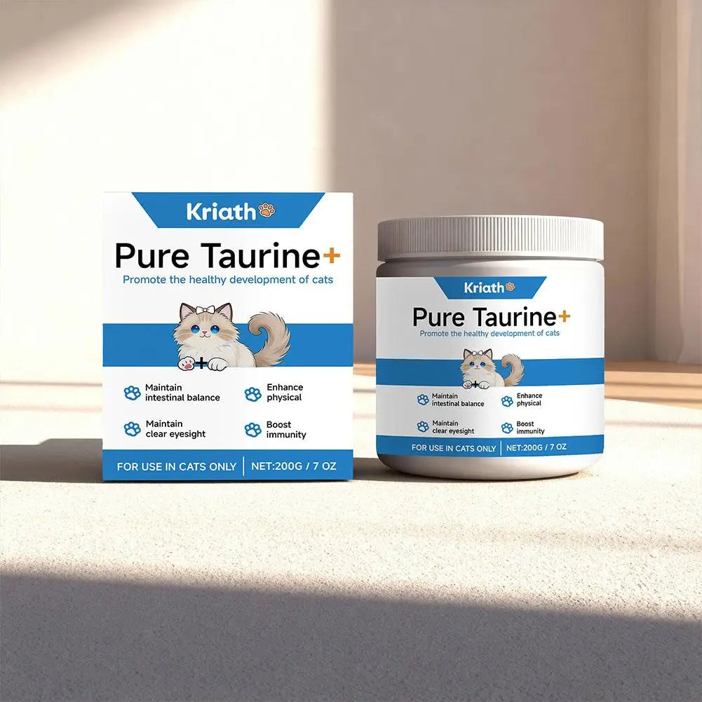 Taurine Powder Supplement for Cats – Heart, Vision & Immune Support (200g) | Ships from CN