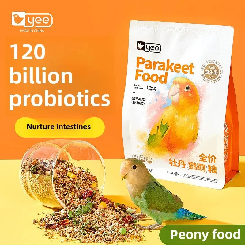 YEE Lovebird & Parrot Food – Nutrient-Rich Pellets with Canary Seeds & Dried Fruits