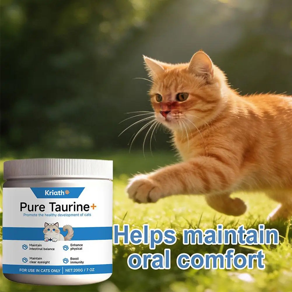 Pure Taurine Powder for Cats – 200g Heart & Eye Health Supplement | Premium Grade