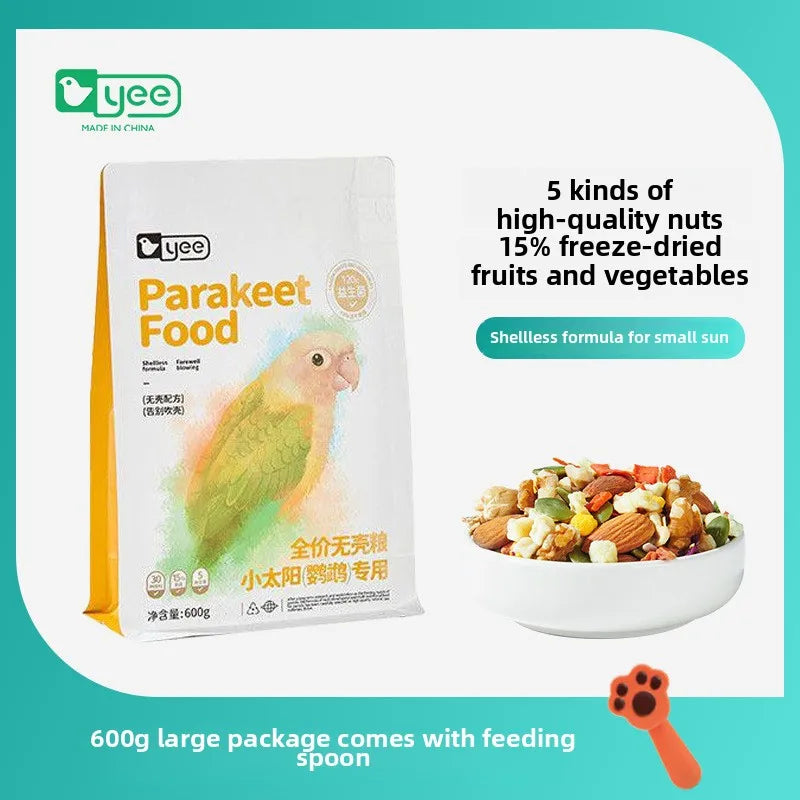 YEE Lovebird & Parrot Food – Nutrient-Rich Pellets with Canary Seeds & Dried Fruits