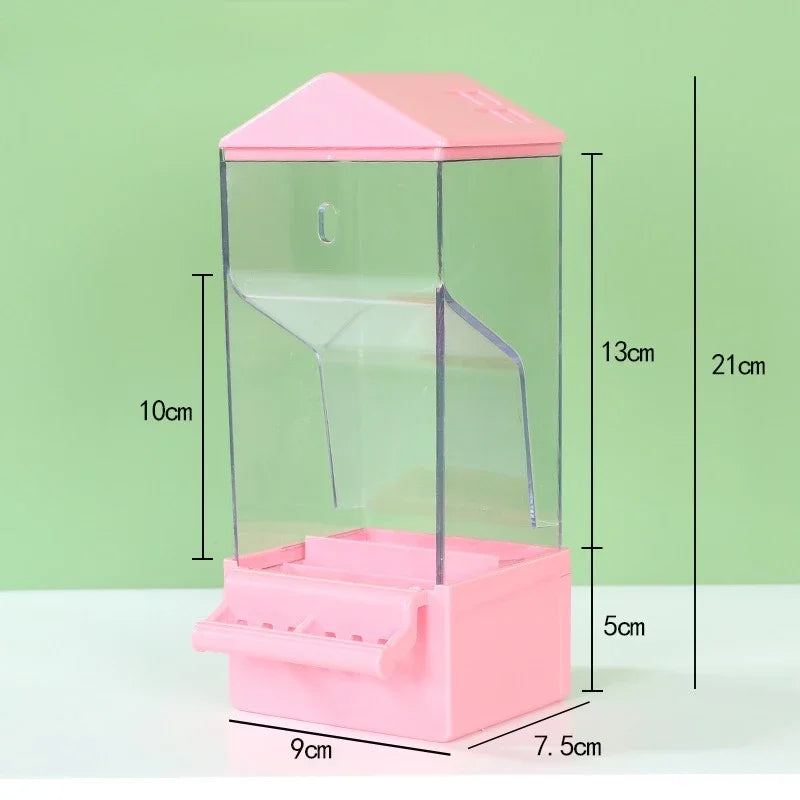 Automatic Bird Feeder with Husk Separation & Anti-Spill Design for Parrots