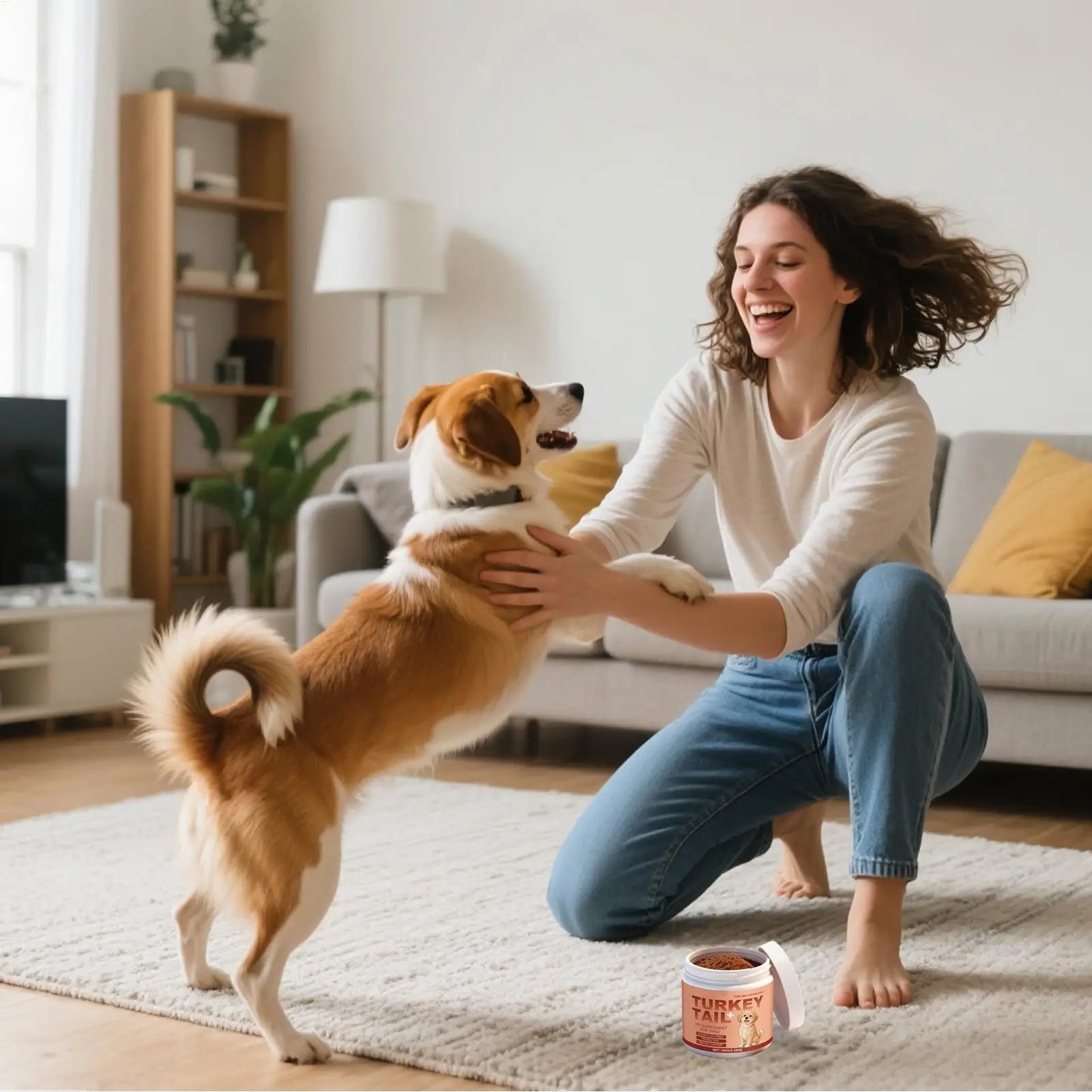 Yunzhi Turkey Tail Mushroom Powder for Cats & Dogs – 100g Immune Support Supplement