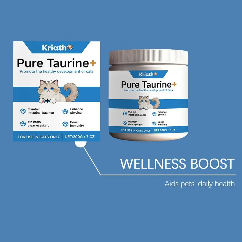 Pure Taurine Powder for Cats – 200g Heart & Eye Health Supplement | Premium Grade