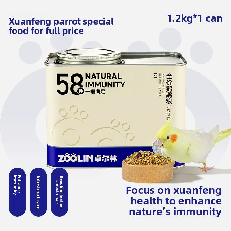 YEE Lovebird & Parrot Food – Nutrient-Rich Pellets with Canary Seeds & Dried Fruits