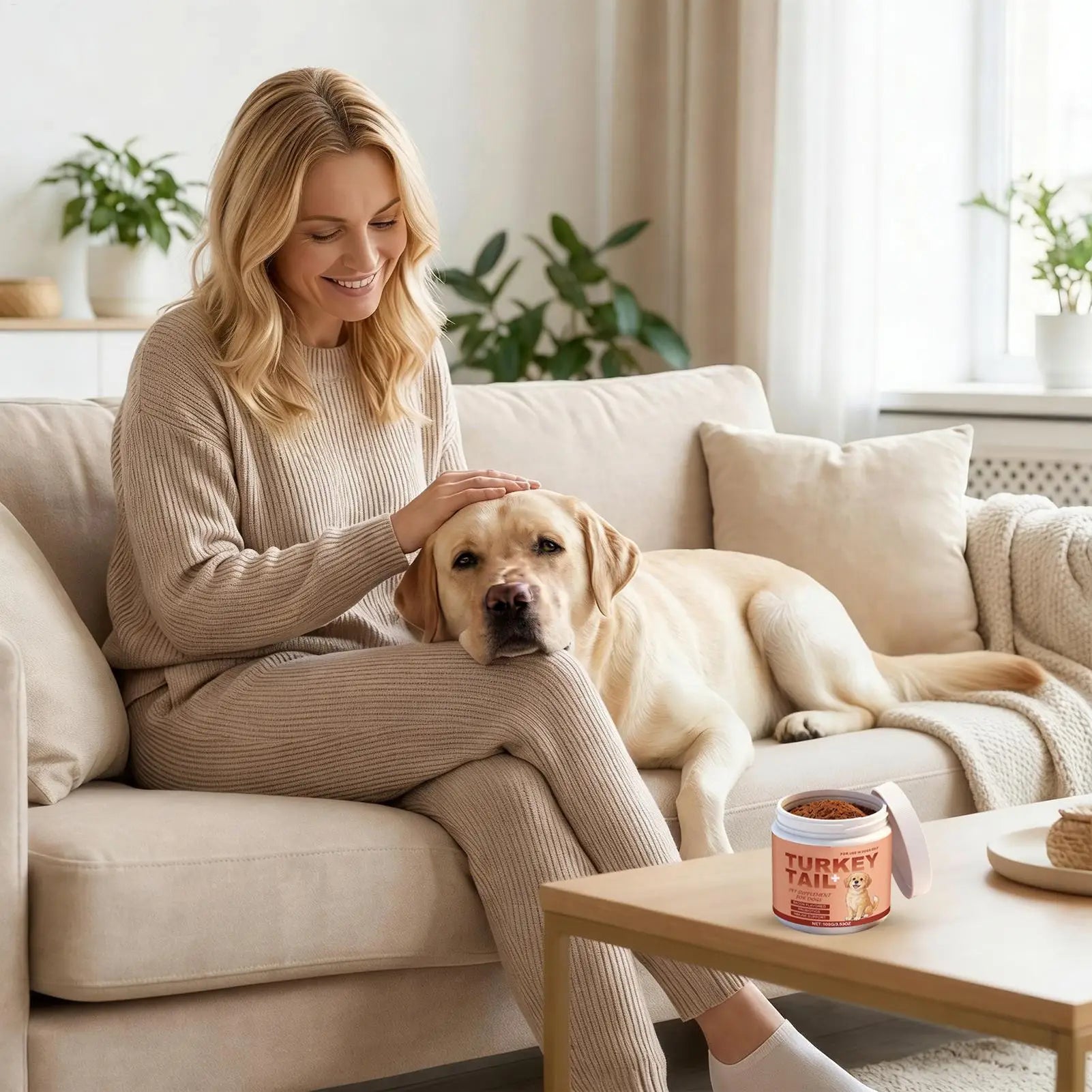 Yunzhi Turkey Tail Mushroom Powder for Cats & Dogs – 100g Immune Support Supplement