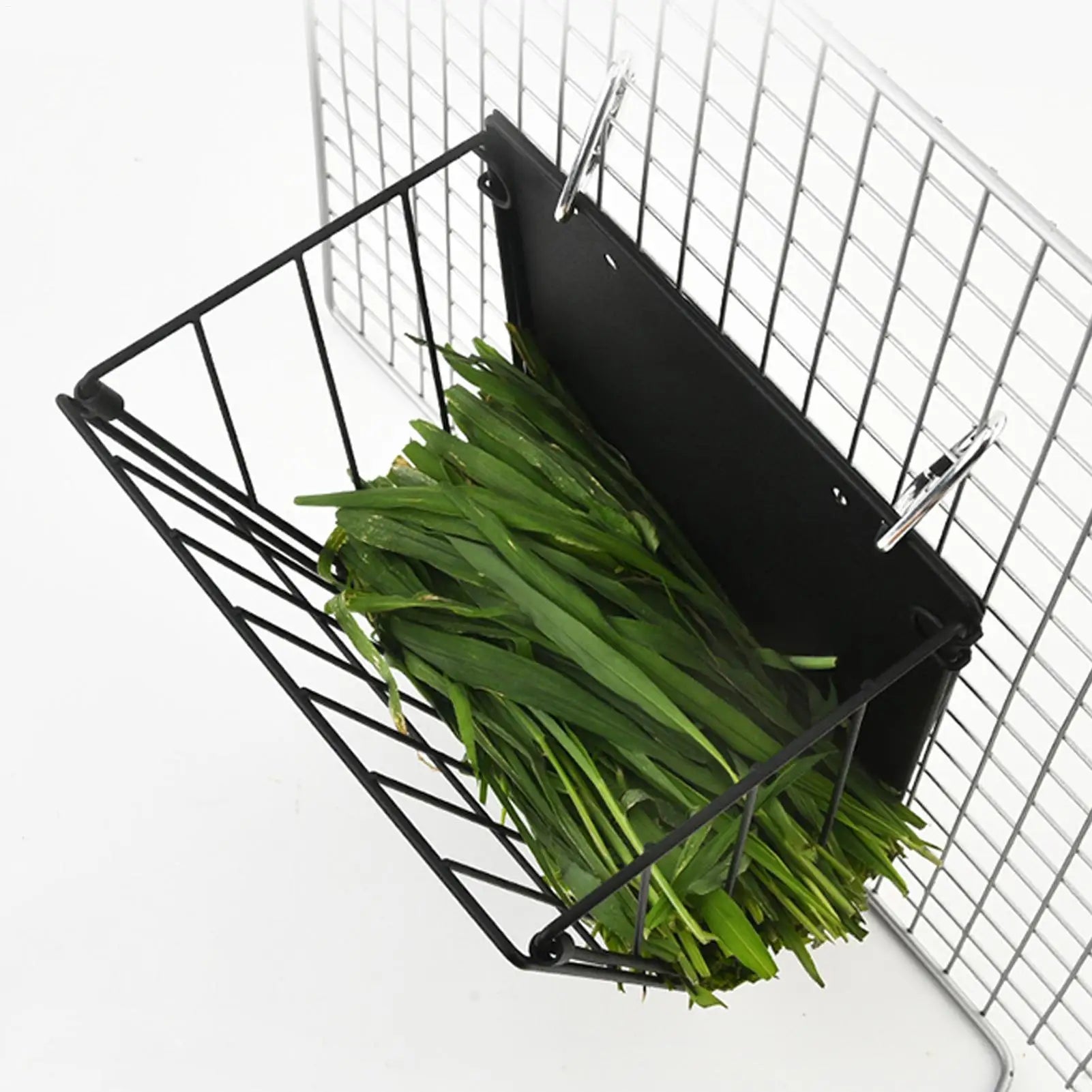 Wall-Mount Foldable Metal Hay Feeder for Rabbits