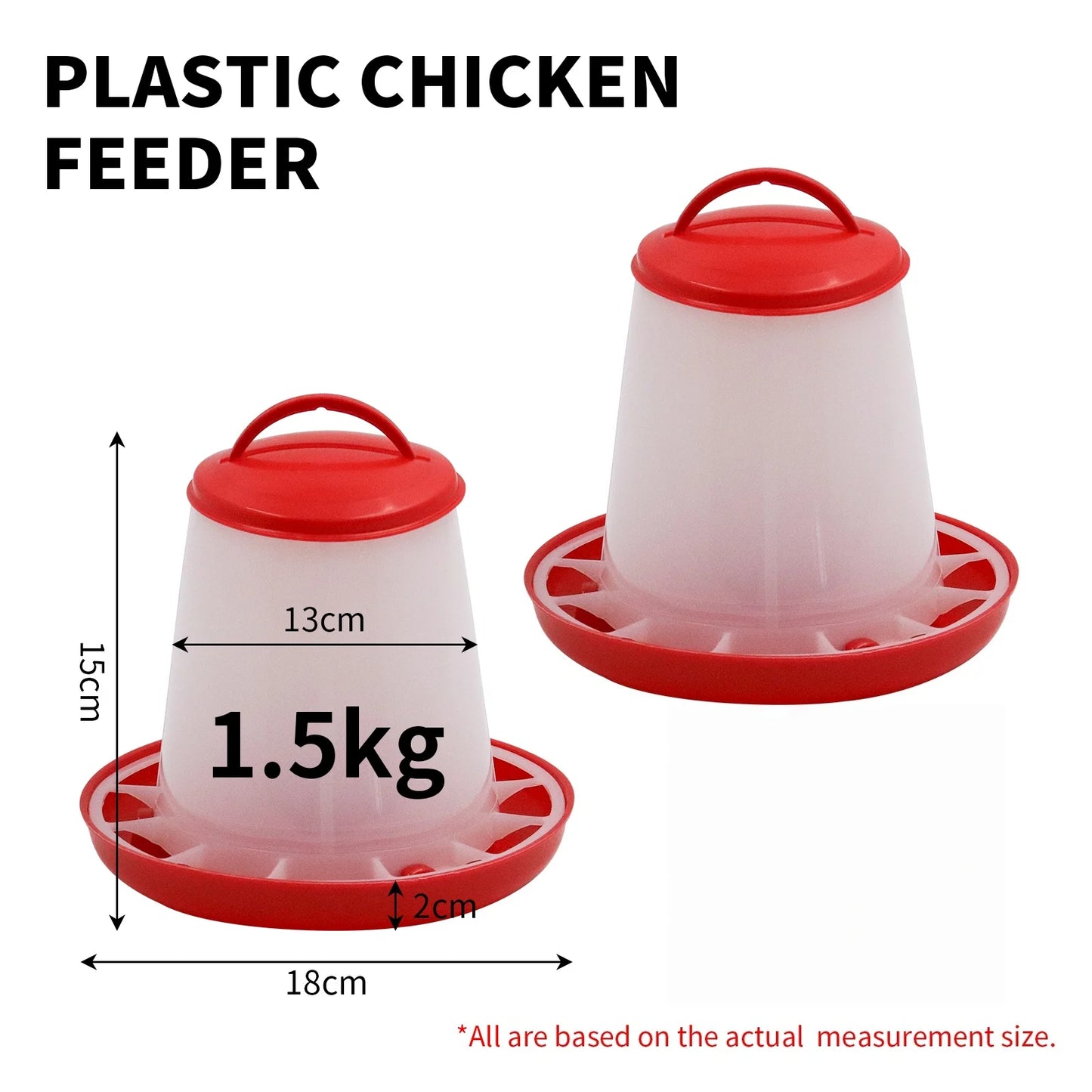 Automatic Chicken Feeder Bucket – 1.5 to 12kg Capacity